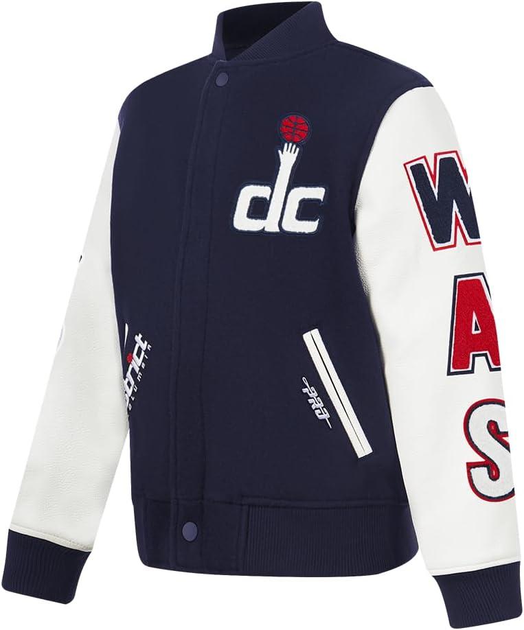 image:imagePro Standard NBA boys Pro Standard Big Boys Nba Classic Chenille Wool Varsity JacketMidnight NavyWhite