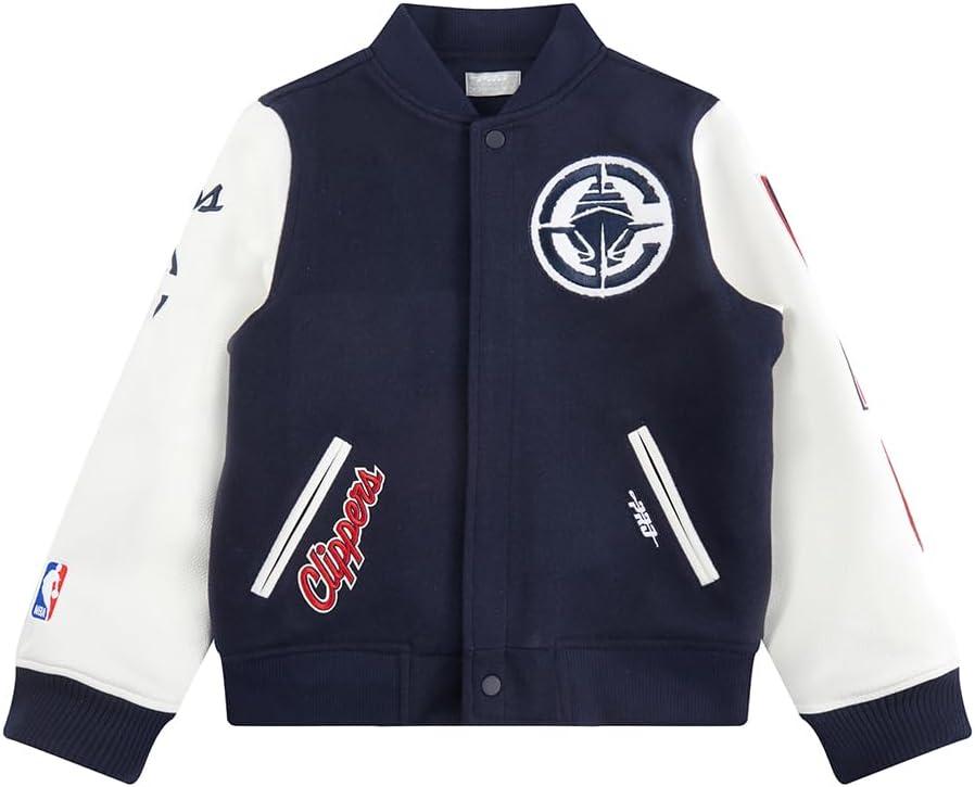 image:imagePro Standard NBA boys Pro Standard Big Boys Nba Classic Chenille Wool Varsity JacketMidnight NavyWhite
