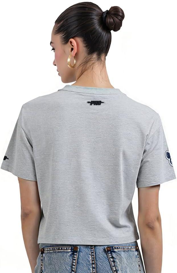 image:imagePro Standard NCAA Womens Womens College Classic Chenille Cotton Short Sleeve Boxy TeeHeather Grey