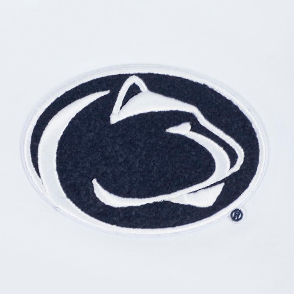 image:imagePro Standard NCAA Womens Womens College Classic Chenille Cotton Short Sleeve Boxy TeeWhite