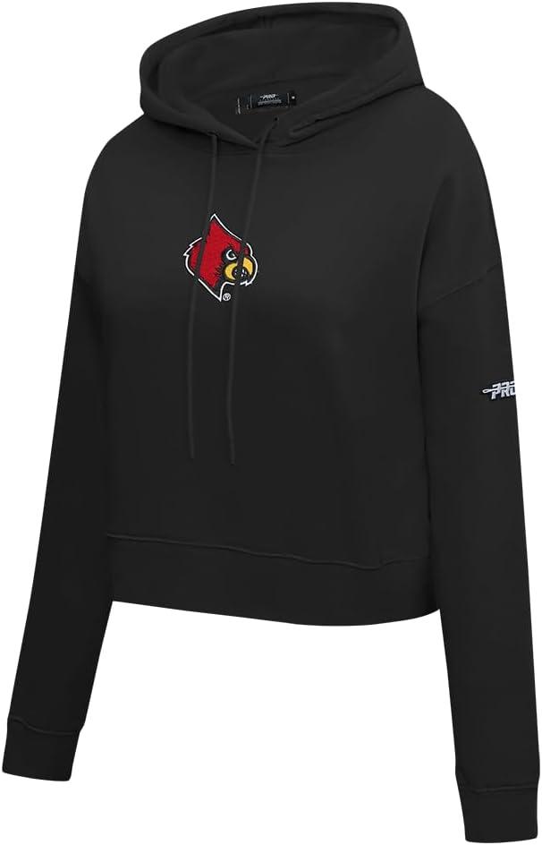 image:imagePro Standard NCAA womens Womens College Classic Chenille Brushed Back French Terry Cropped Pullover HoodieBlack
