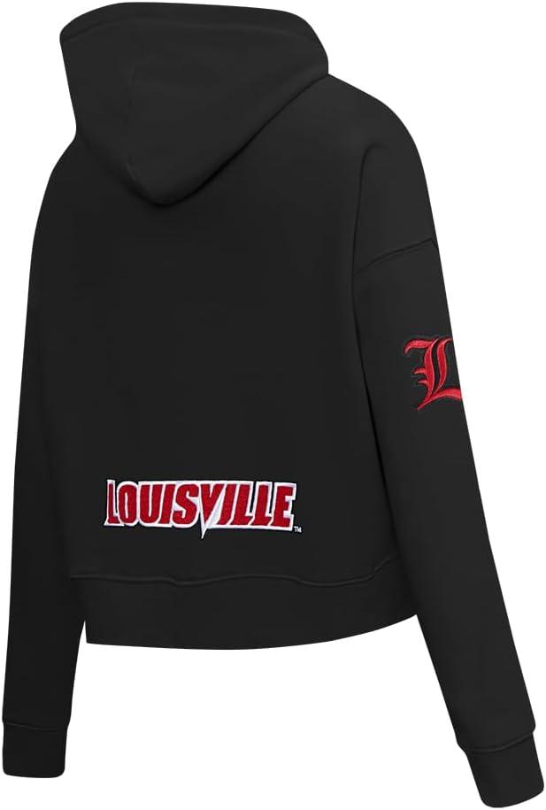 image:imagePro Standard NCAA womens Womens College Classic Chenille Brushed Back French Terry Cropped Pullover HoodieBlack