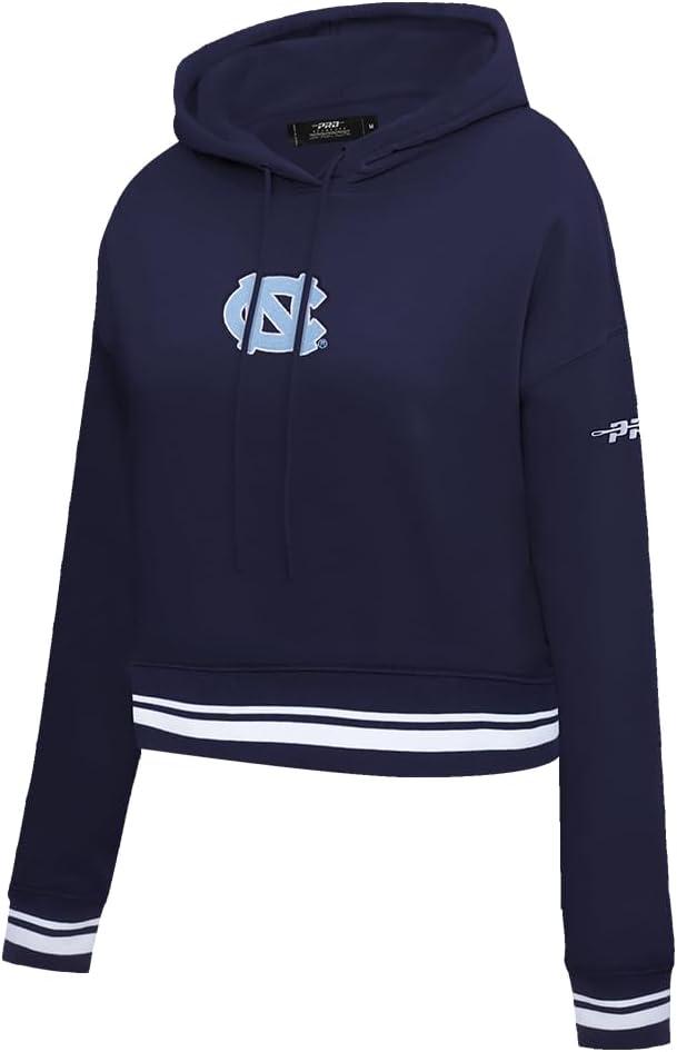 image:imagePro Standard NCAA womens Womens College Classic Chenille Brushed Back French Terry Cropped Pullover HoodieMidnight Navy
