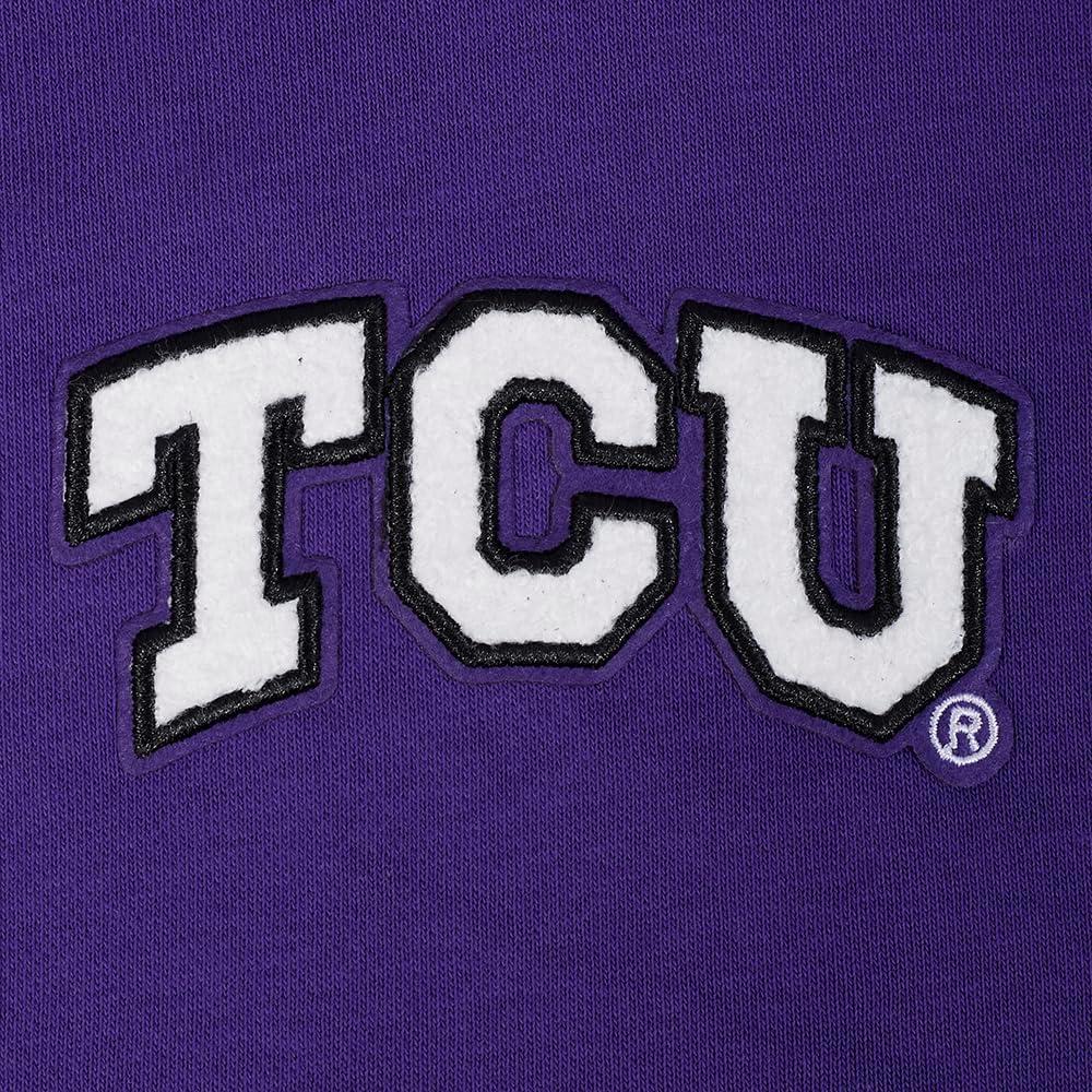 image:imagePro Standard NCAA womens Womens College Classic Chenille Brushed Back French Terry Cropped Pullover HoodiePurple