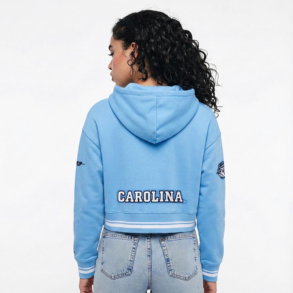 image:imagePro Standard NCAA womens Womens College Classic Chenille Brushed Back French Terry Cropped Pullover HoodieUniversity Blue