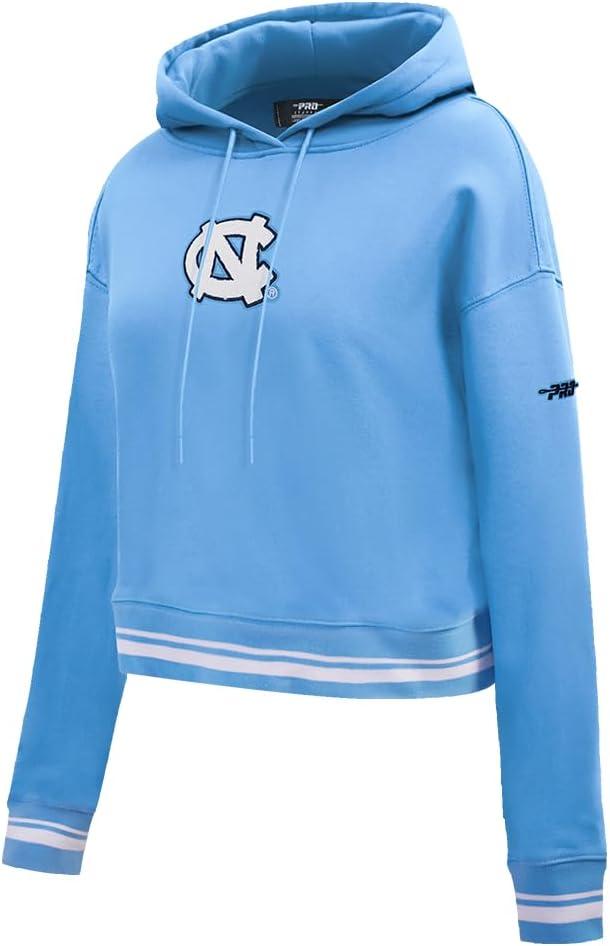 image:imagePro Standard NCAA womens Womens College Classic Chenille Brushed Back French Terry Cropped Pullover HoodieUniversity Blue