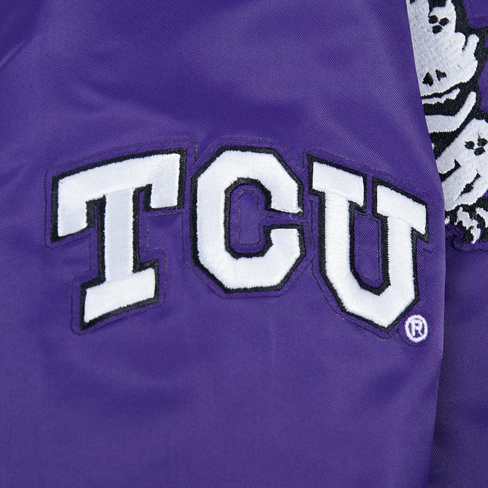 image:imagePro Standard NCAA womens Womens College Classic Chenille Satin JacketPurple