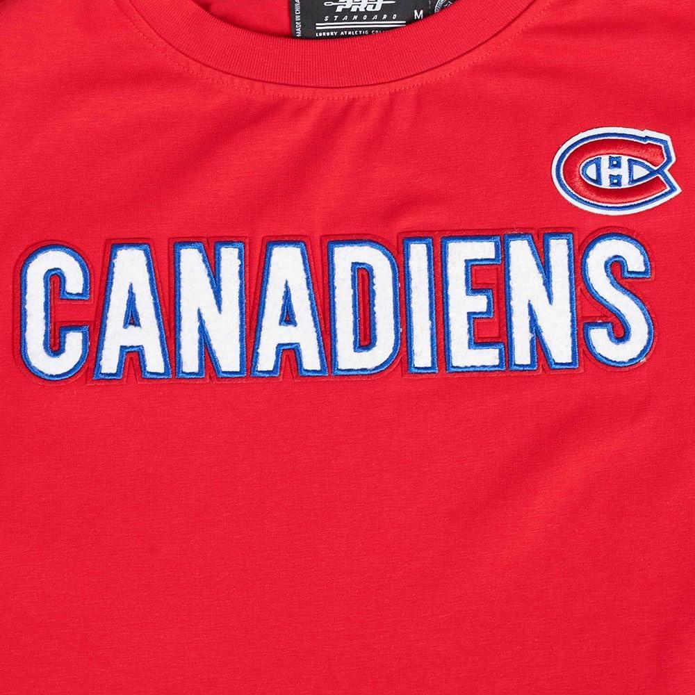 image:imagePro Standard NHL Womens Pro Standard Womens NHL Classic Chenille Cotton Short Sleeve Slim Fit TeeRed