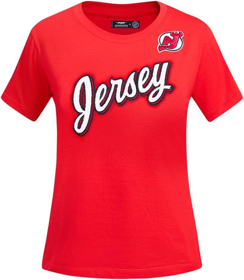 image:imagePro Standard NHL Womens Pro Standard Womens NHL Classic Chenille Cotton Short Sleeve Slim Fit TeeRed