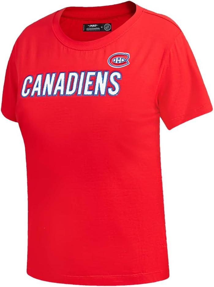 image:imagePro Standard NHL Womens Pro Standard Womens NHL Classic Chenille Cotton Short Sleeve Slim Fit TeeRed