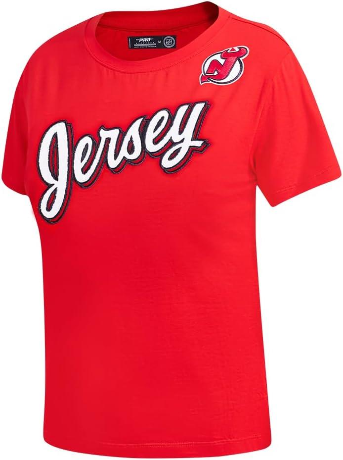 image:imagePro Standard NHL Womens Pro Standard Womens NHL Classic Chenille Cotton Short Sleeve Slim Fit TeeRed