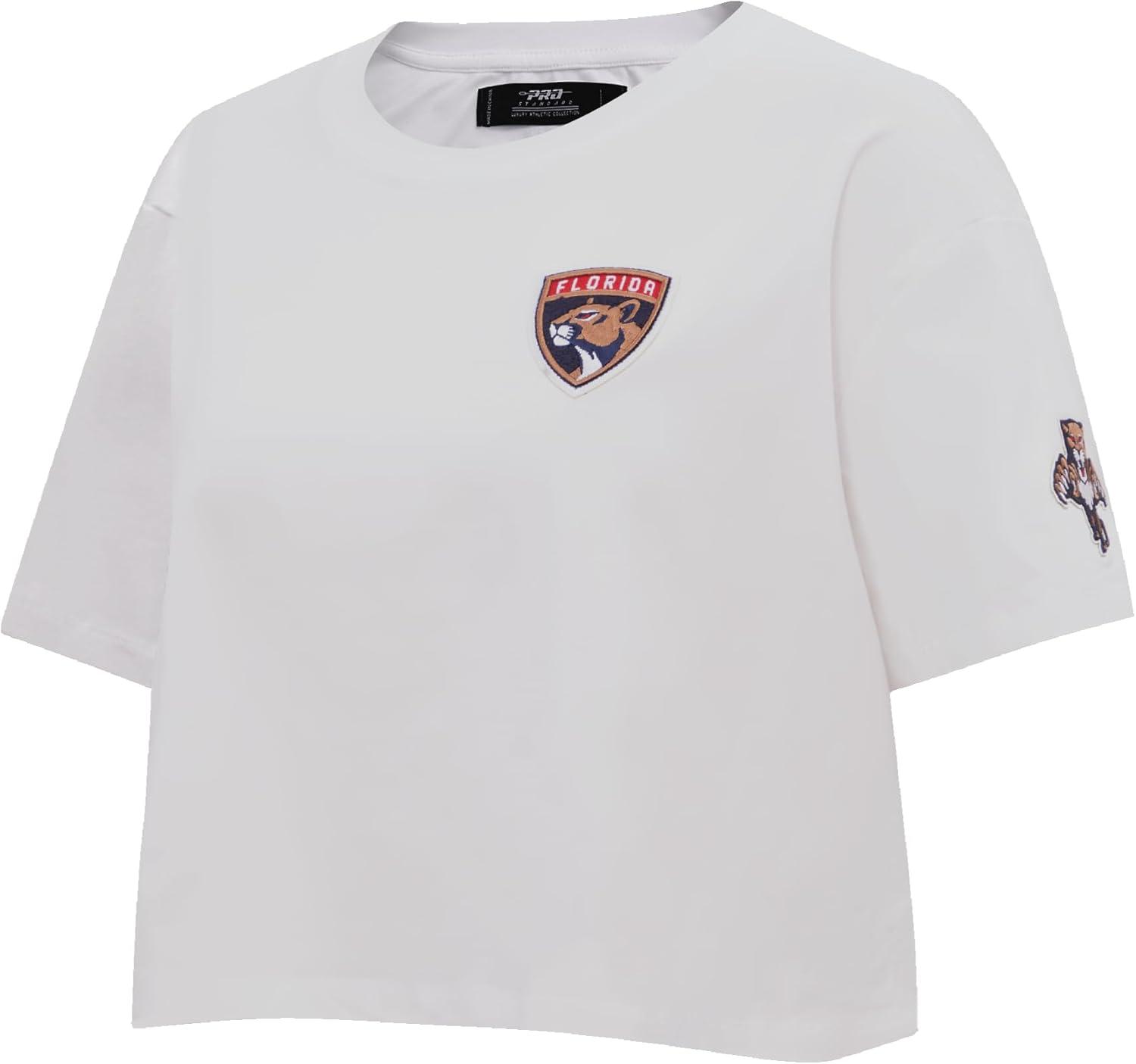image:imagePro Standard NHL Womens Pro Standard Womens NHL Classic Chenille Short Sleeve Boxy TeeWhite
