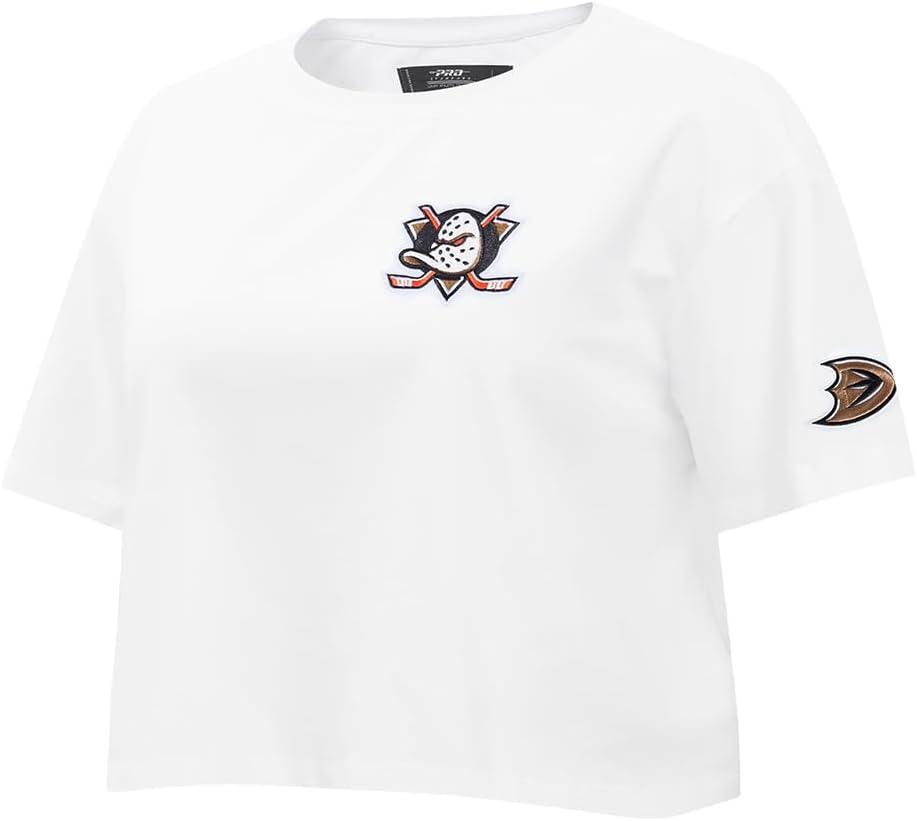 image:imagePro Standard NHL Womens Pro Standard Womens NHL Classic Chenille Short Sleeve Boxy TeeWhite