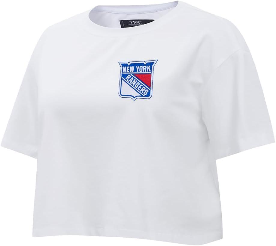 image:imagePro Standard NHL Womens Pro Standard Womens NHL Classic Chenille Short Sleeve Boxy TeeWhite