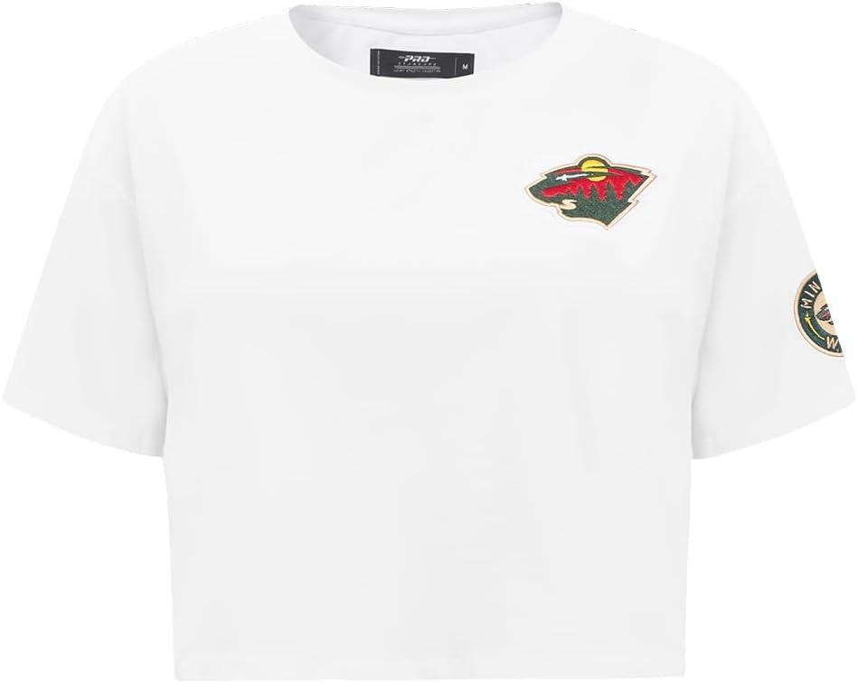 image:imagePro Standard NHL Womens Pro Standard Womens NHL Classic Chenille Short Sleeve Boxy TeeWhite