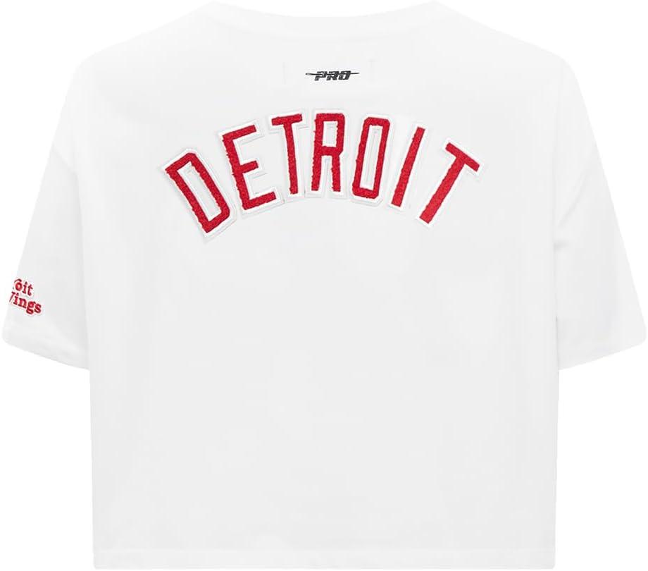 image:imagePro Standard NHL Womens Pro Standard Womens NHL Classic Chenille Short Sleeve Boxy TeeWhite