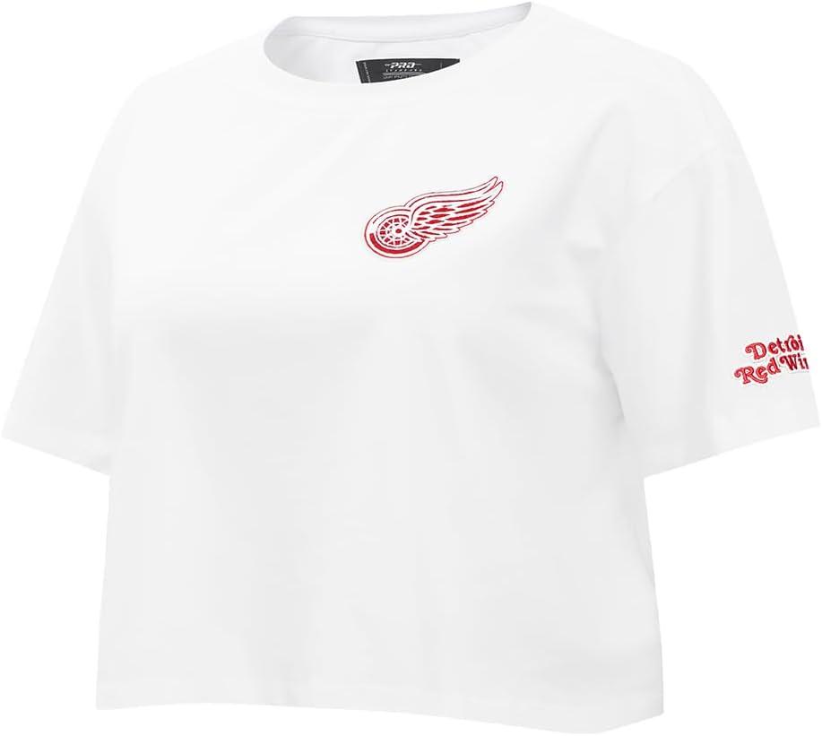 image:imagePro Standard NHL Womens Pro Standard Womens NHL Classic Chenille Short Sleeve Boxy TeeWhite