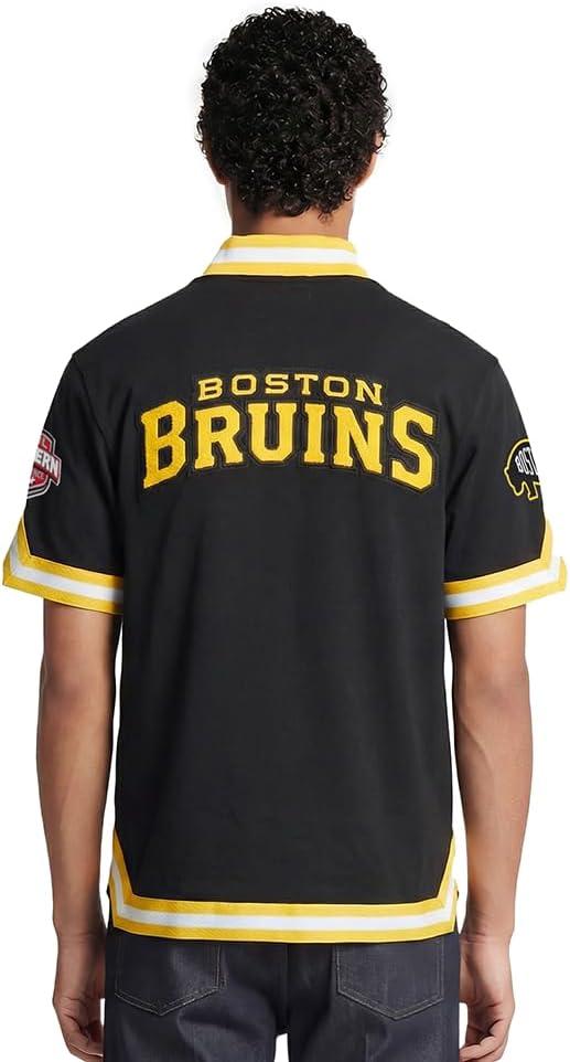 image:imagePro Standard NHL mens Mens Nhl Classic Chenille Cotton Double Knit Button DownBlackYellow