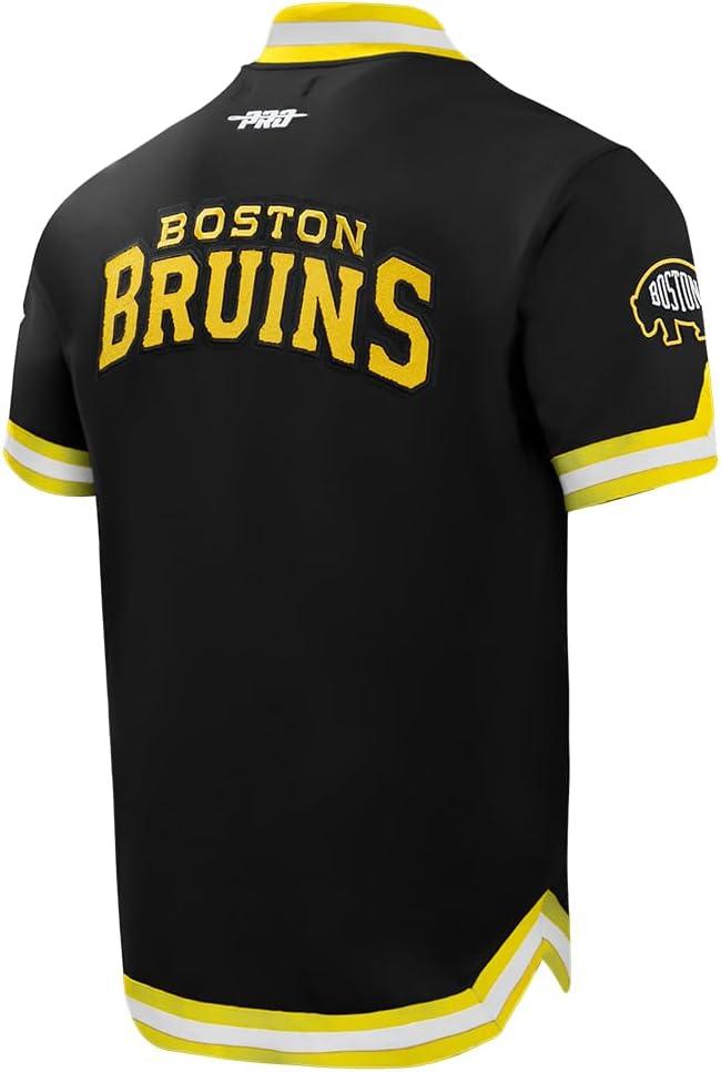 image:imagePro Standard NHL mens Mens Nhl Classic Chenille Cotton Double Knit Button DownBlackYellow