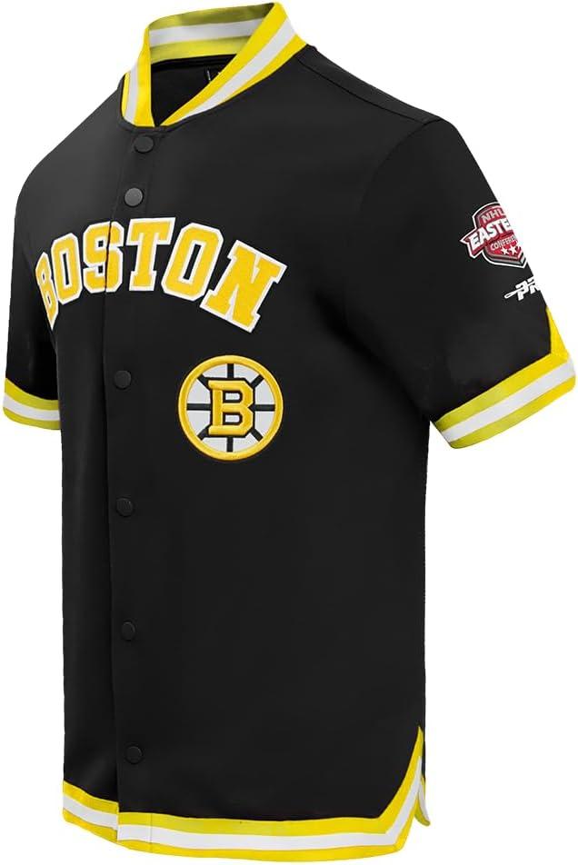 image:imagePro Standard NHL mens Mens Nhl Classic Chenille Cotton Double Knit Button DownBlackYellow