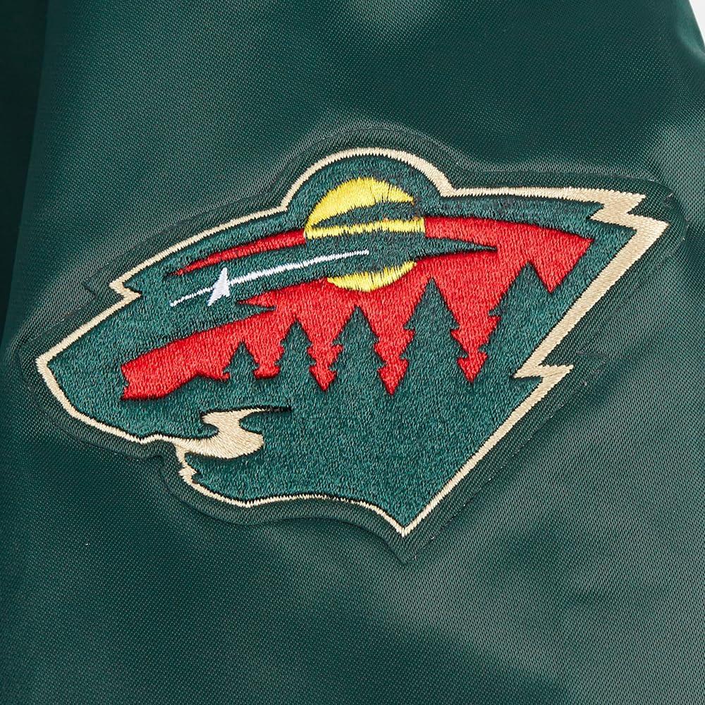image:imagePro Standard Womens NHL Classic Chenille Satin Satin JacketForest Green