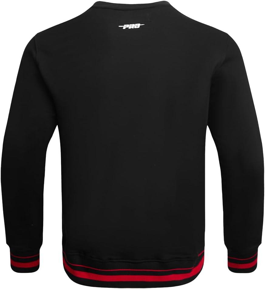 image:imagePro Standard mens Pro Standard Mens Classic Chenille Brushed Back French Terry Crewneck SweatshirtBlackRedBlack