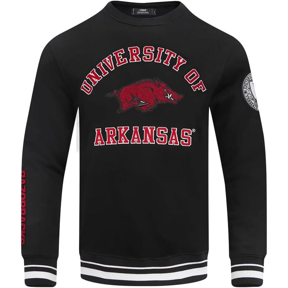 image:imagePro Standard Mens College Classic Chenille Brushed Back French Terry Crewneck SweatshirtBlack
