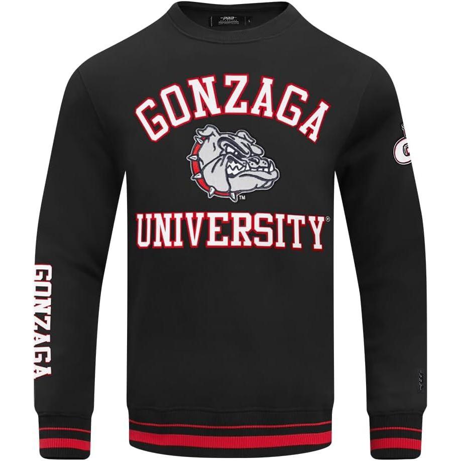 image:imagePro Standard Mens College Classic Chenille Brushed Back French Terry Crewneck SweatshirtBlackRedBlack