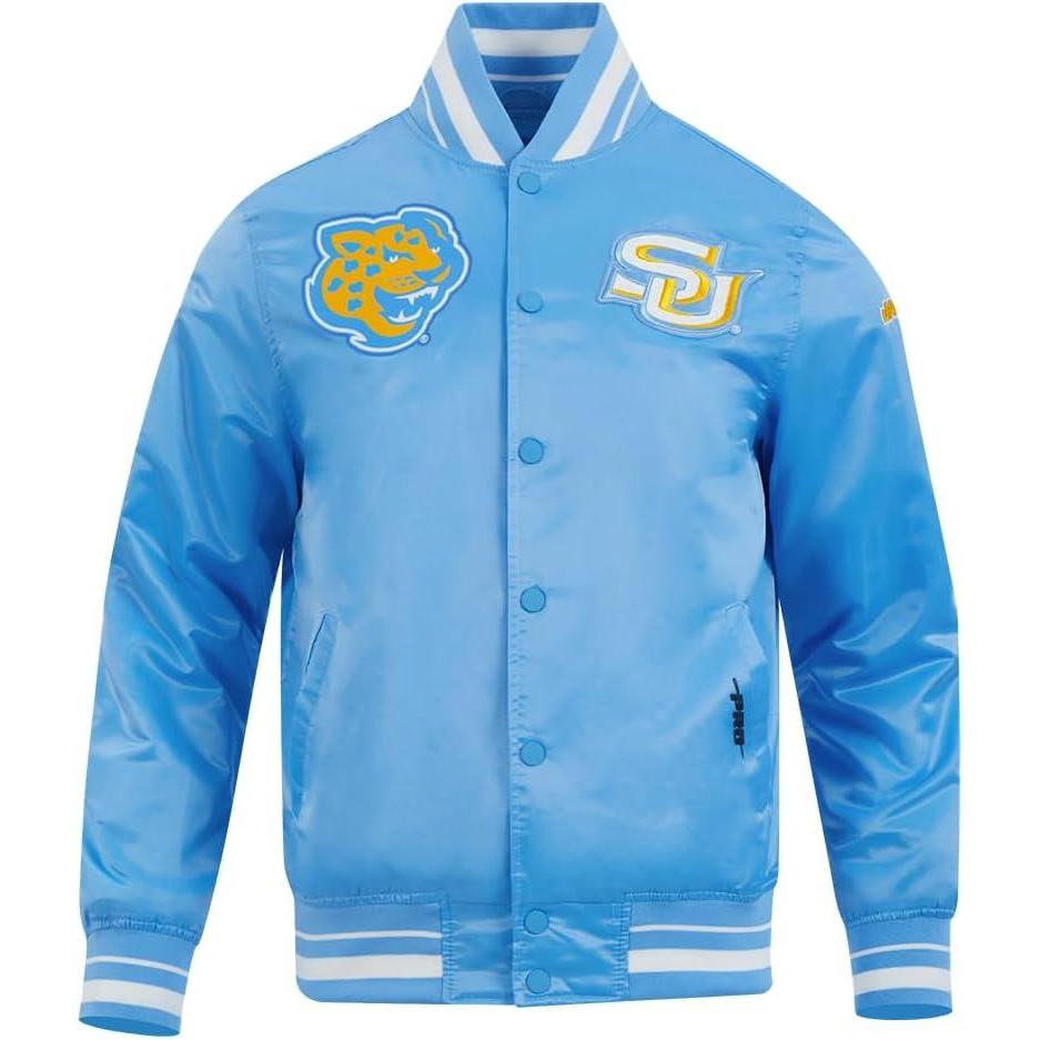image:imagePro Standard Mens College Classic Chenille Satin JacketUniversity Blue