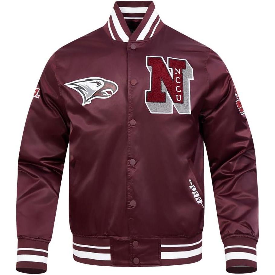 image:imagePro Standard Mens College Classic Chenille Satin JacketWine