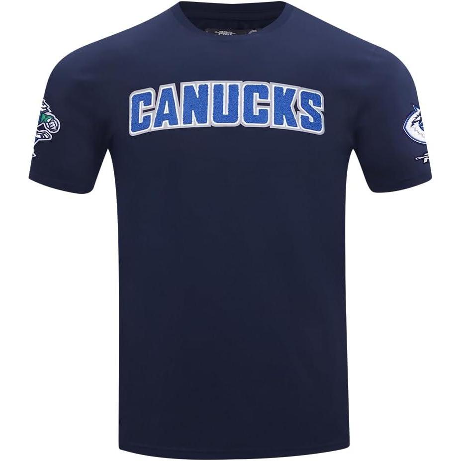 image:imagePro Standard Mens Mens NHL Classic Chenille Cotton Single Jersey Short Sleeve TeeMidnight Navy