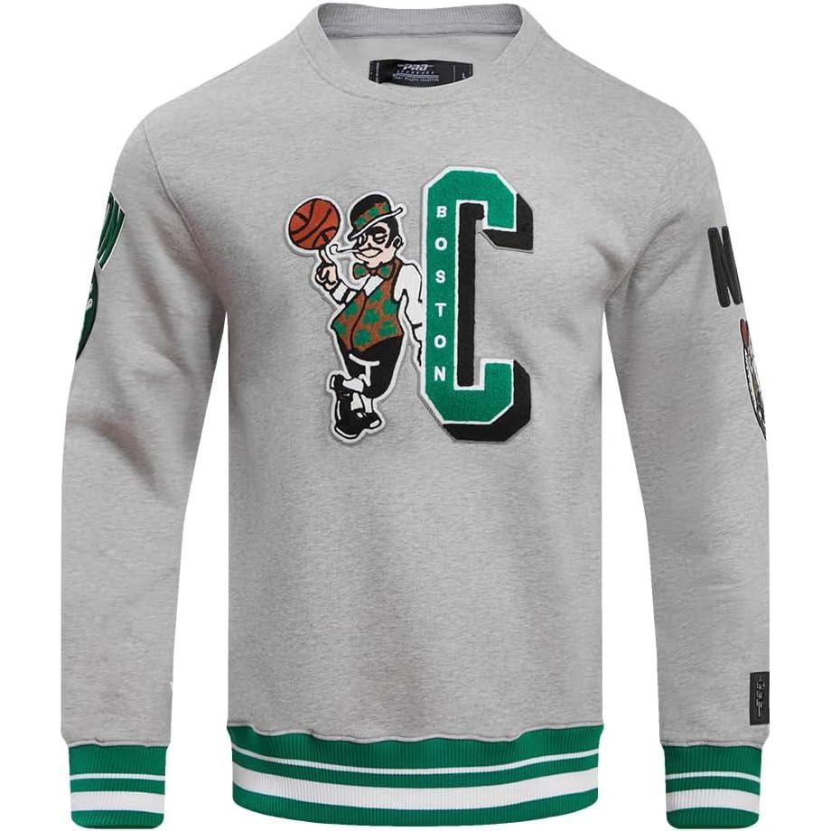 image:imagePro Standard Mens NBA Reverse French Terry Pull Over HoodieHeather GreyGreen