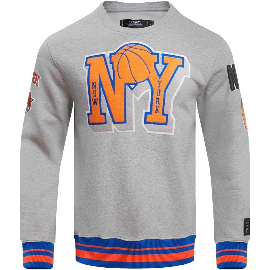 image:imagePro Standard Mens NBA Reverse French Terry Pull Over HoodieHeather GreyRoyalOrange