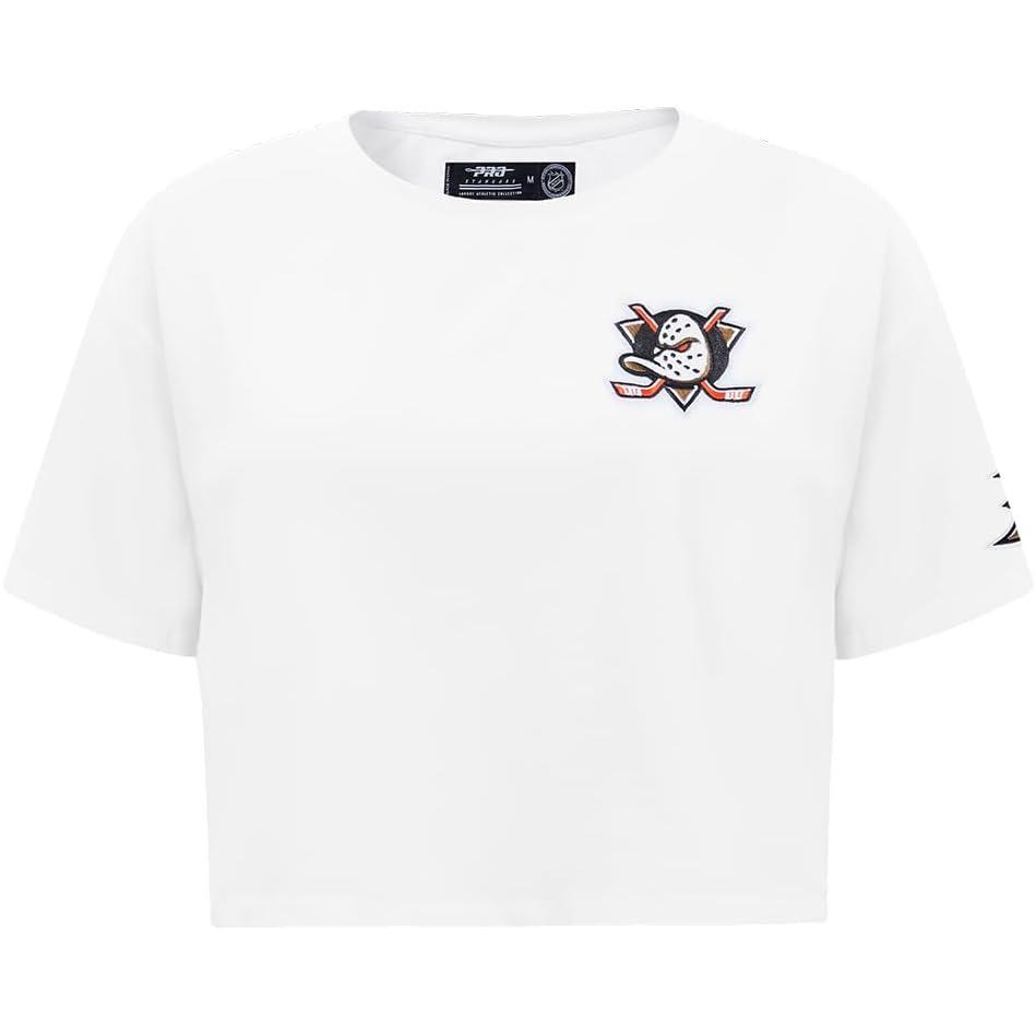 image:imagePro Standard NHL Womens Pro Standard Womens NHL Classic Chenille Short Sleeve Boxy TeeWhite