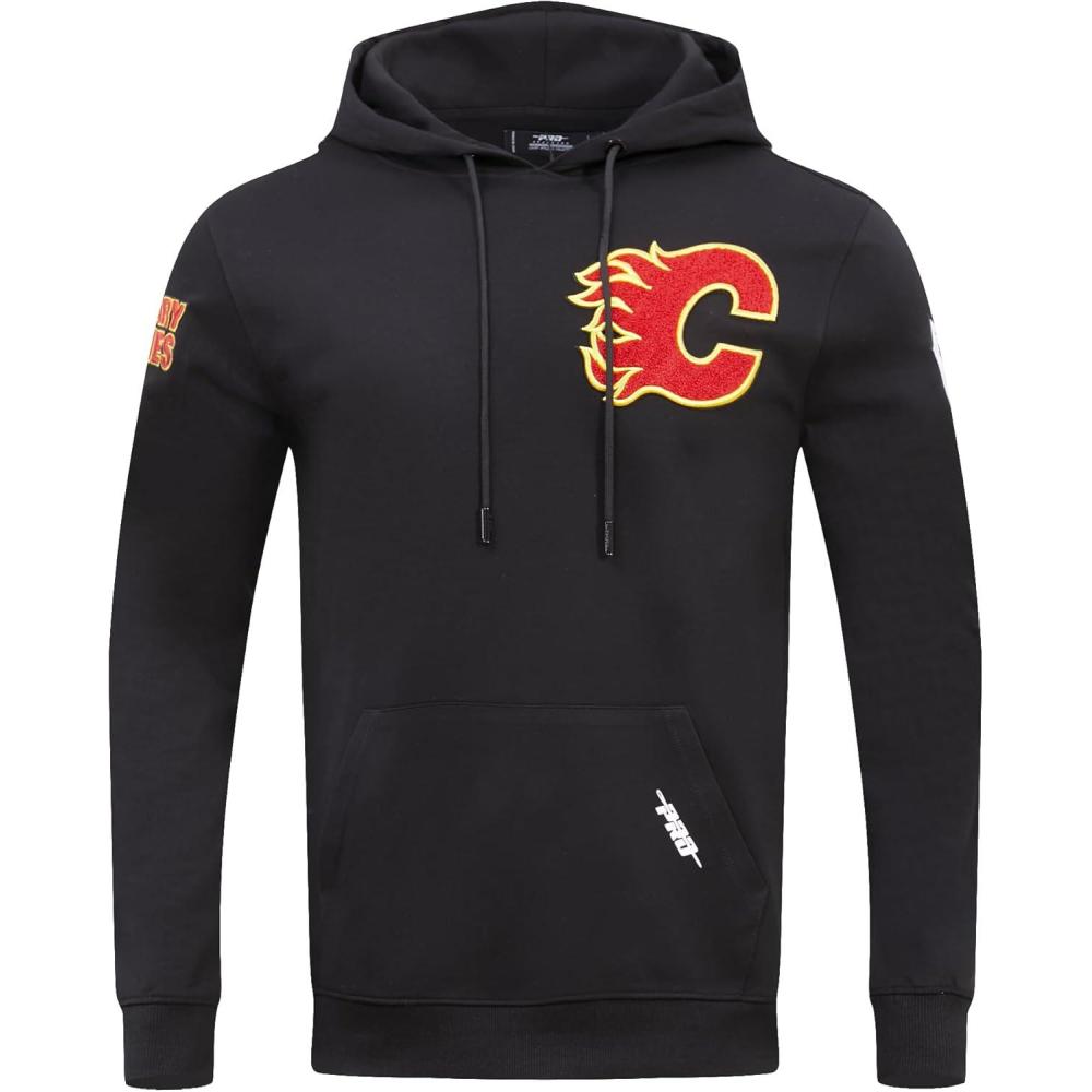 image:imagePro Standard NHL mens Mens Nhl Classic Chenille Cotton Double Knit Pull Over HoodieBlack