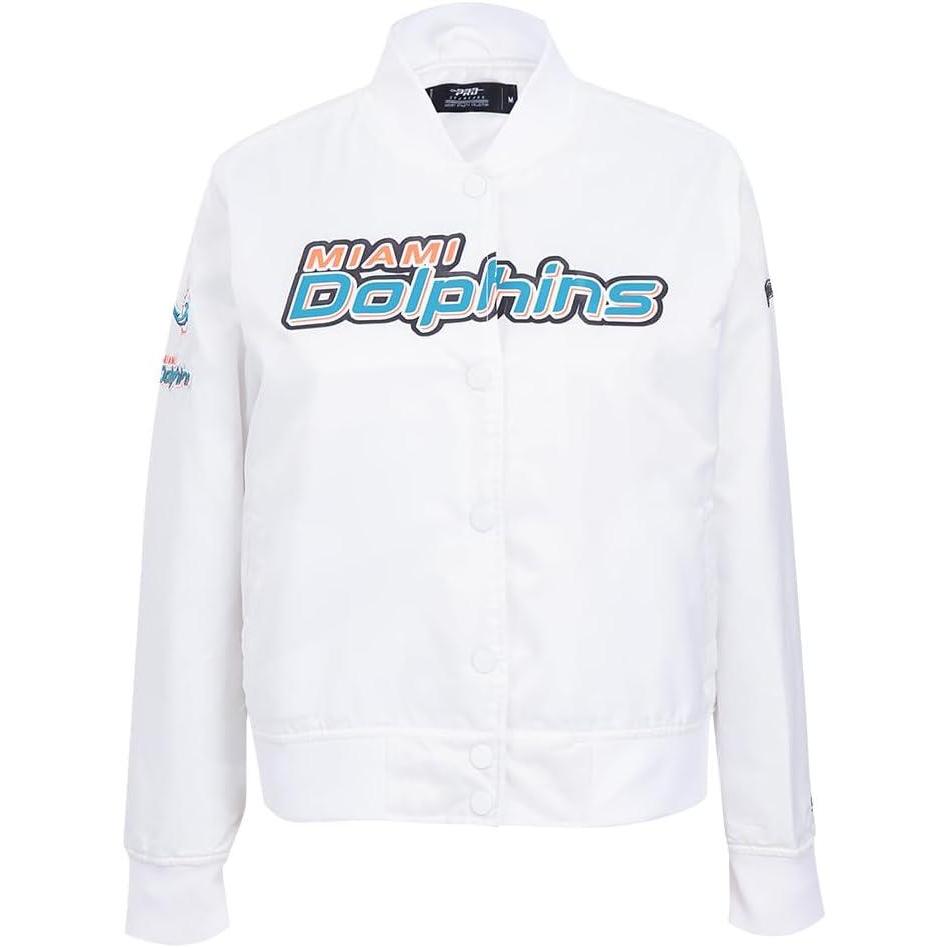 image:imagePro Standard Womens NFL Classic Chenille Satin JacketWhite