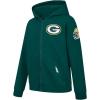 Pro Standard Big Boys NFL Classic Chenille Full Zip Hoodie(Forest Green)