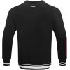 Pro Standard Mens College Classic Chenille Brushed Back French Terry Crewneck Sweatshirt(Black)