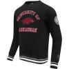 Pro Standard Mens College Classic Chenille Brushed Back French Terry Crewneck Sweatshirt(Black)