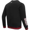 Pro Standard Mens College Classic Chenille Brushed Back French Terry Crewneck Sweatshirt(Black/Red/Black)