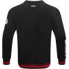Pro Standard Mens College Classic Chenille Brushed Back French Terry Crewneck Sweatshirt(Black/Red/Black)