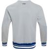 Pro Standard Mens College Classic Chenille Brushed Back French Terry Crewneck Sweatshirt(Heather Grey/Dodger Blue)