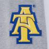 Pro Standard Mens College Classic Chenille Brushed Back French Terry Crewneck Sweatshirt(Heather Grey/Dodger Blue)