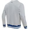 Pro Standard Mens College Classic Chenille Brushed Back French Terry Crewneck Sweatshirt(Heather Grey/Dodger Blue)