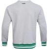 Pro Standard Mens College Classic Chenille Brushed Back French Terry Crewneck Sweatshirt(Heather Grey/Green)