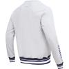 Pro Standard Mens College Classic Chenille Brushed Back French Terry Crewneck Sweatshirt(Heather Grey/Midnight Navy)