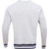 Pro Standard Mens College Classic Chenille Brushed Back French Terry Crewneck Sweatshirt(Heather Grey/Midnight Navy)