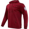 Pro Standard Mens College Classic Chenille Cotton Double Knit Pull Over Hoodie(Cardinal Red)