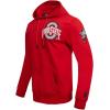 Pro Standard Mens College Classic Chenille Cotton Double Knit Pull Over Hoodie(Red)