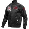 Pro Standard Mens College Classic Chenille Satin Jacket(Black)